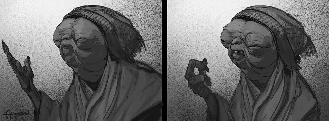 Concept art of Maz Kanata by Christian Alzmann.