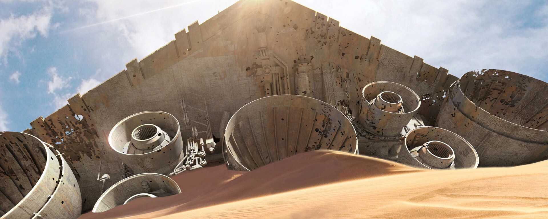 Star Destroyer concept art by Doug Chiang.
