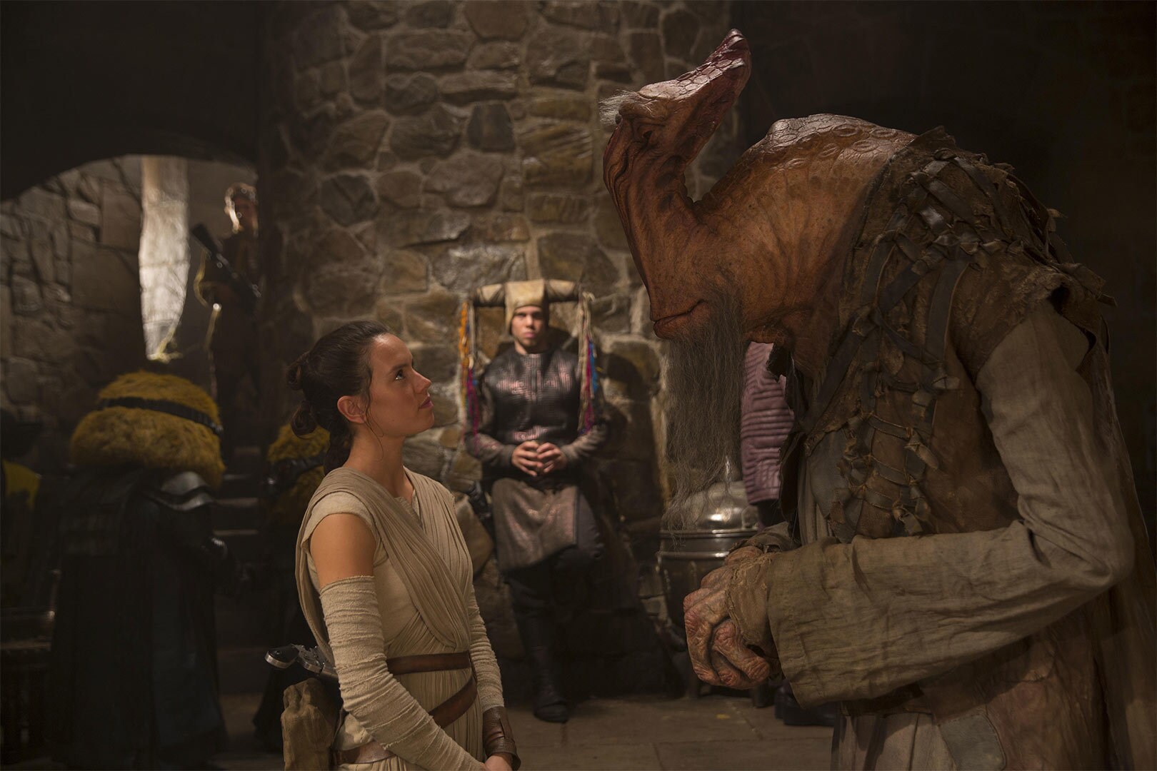 Rey and Praster Ommlen in Maz's castle.