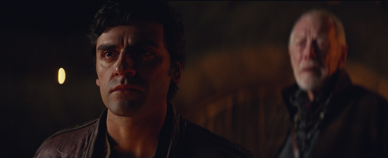 Poe chooses to mock Kylo Ren when brought before him.