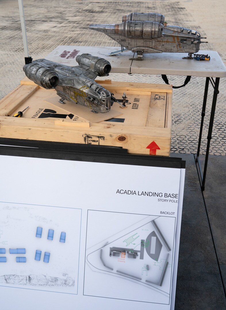 The 24-inch and 48-inch models of the Razor Crest for Star Wars: The Mandalorian and Grogu.