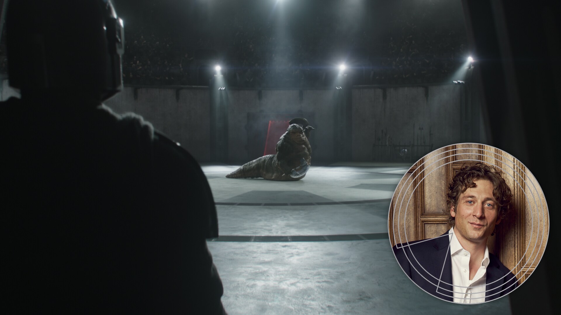 A final frame of Rotta and an image of Jeremy Allen White.