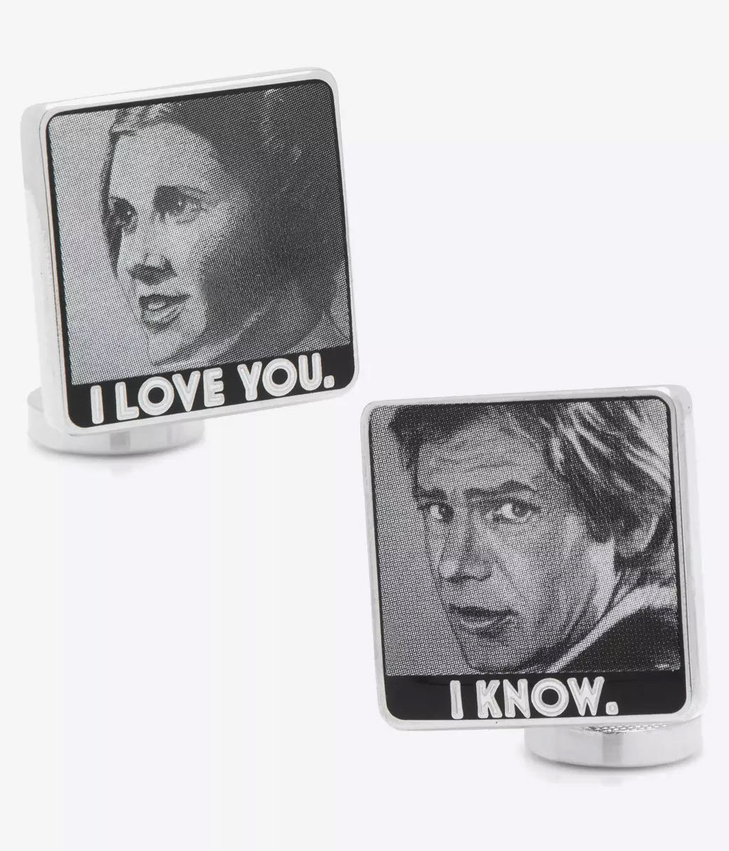 “I Love You. I Know.” Cufflinks by Box Lunch