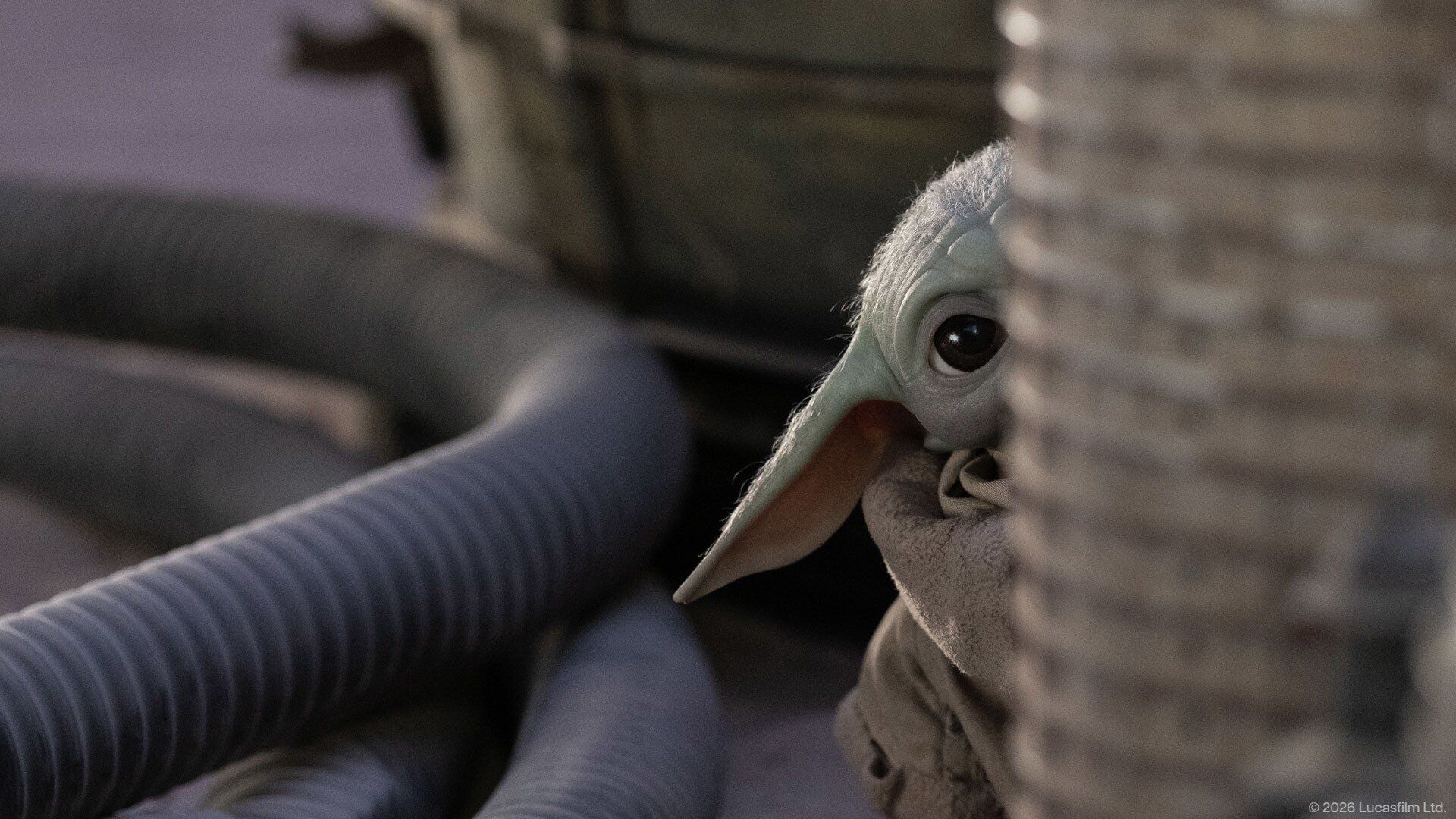 Grogu at Mos Eisley Spaceport.