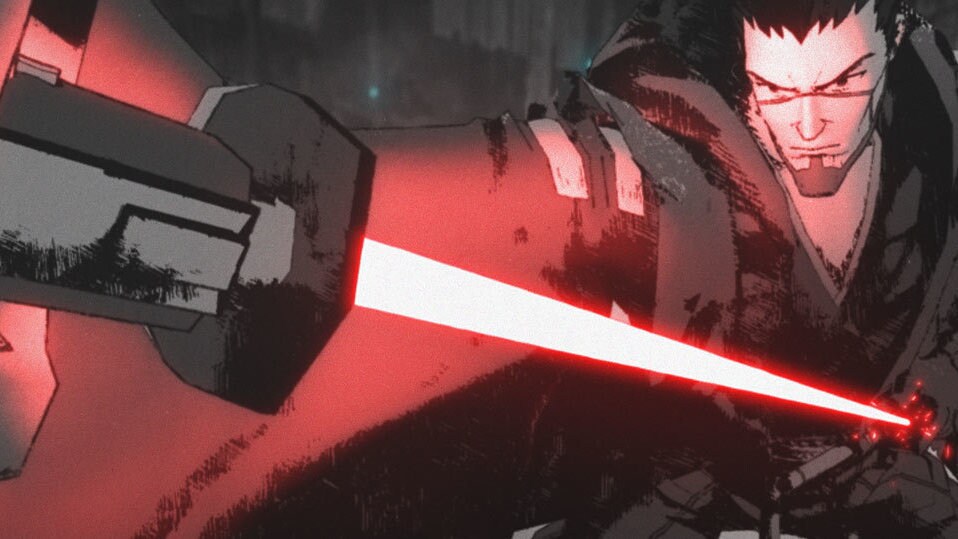 The boy says that Ronin must be a Jedi and asks his name. Silently, Ronin drops the Sith's weapon...