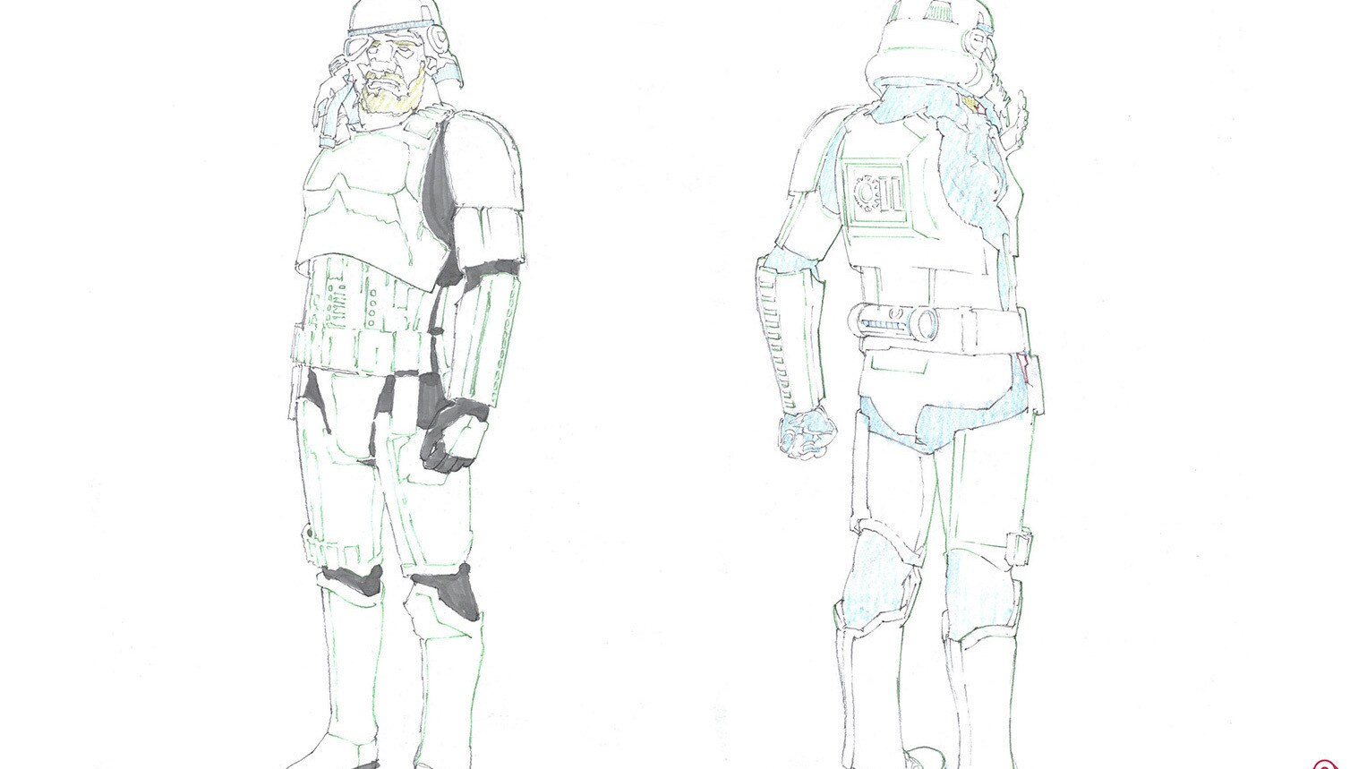Stormtrooper concept art by Shinya Ohira.
