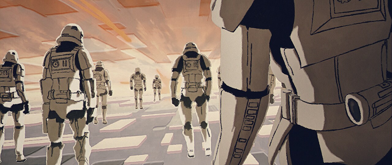 Stormtroopers in "BLACK."