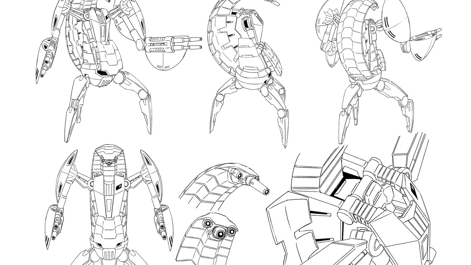 Droideka concept art by Takuma Ebisu.