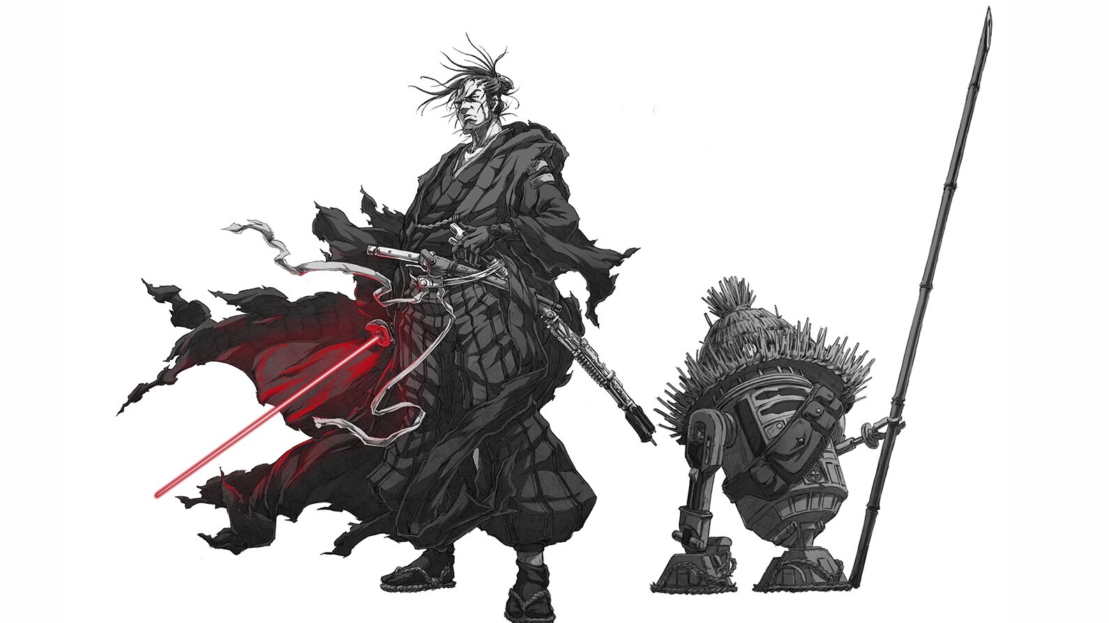 Ronin concept art by Takashi Okazaki.