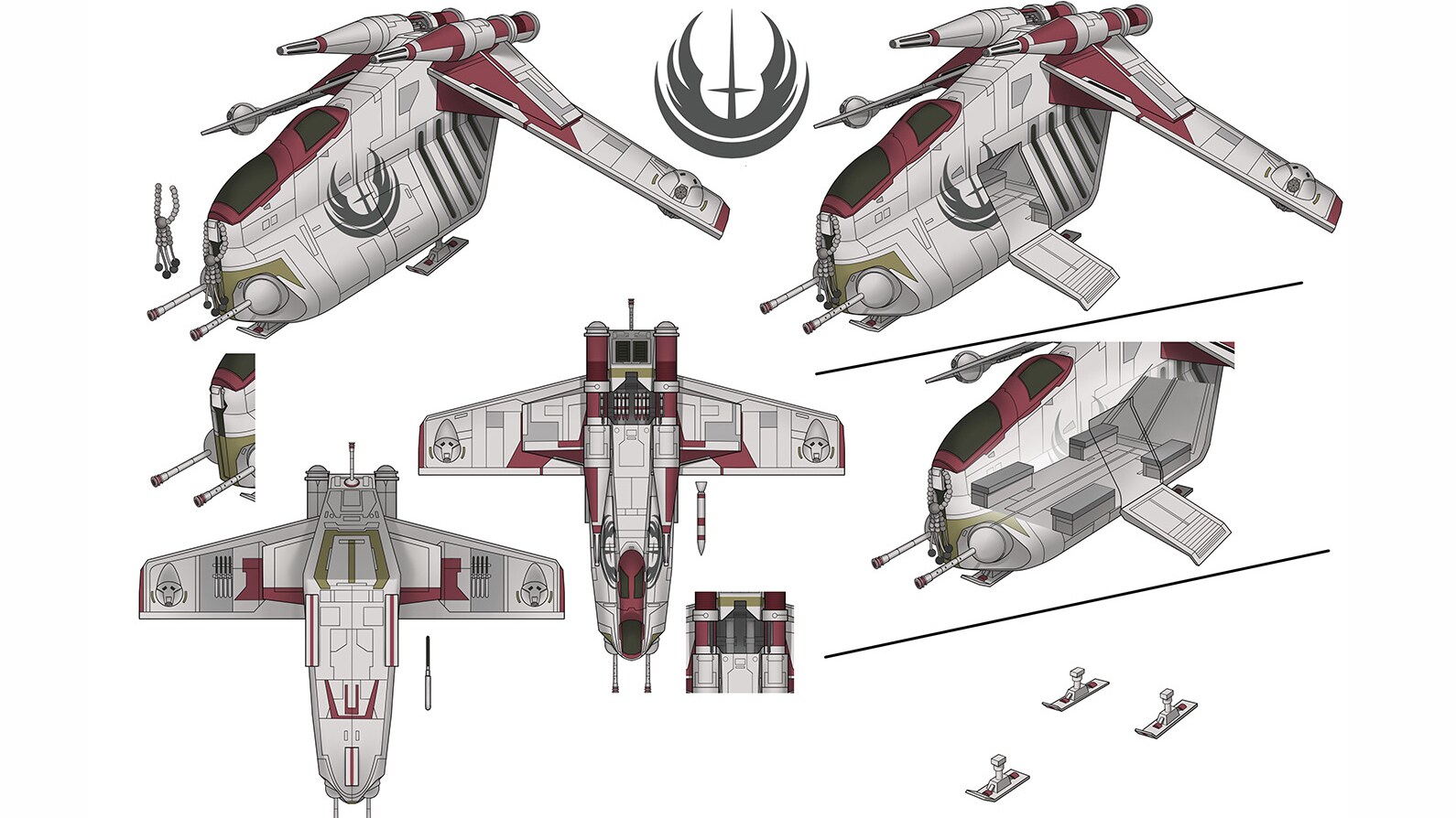 Crusader's transport craft concept art by Masashi Kuju and Hisashi Nosaka.