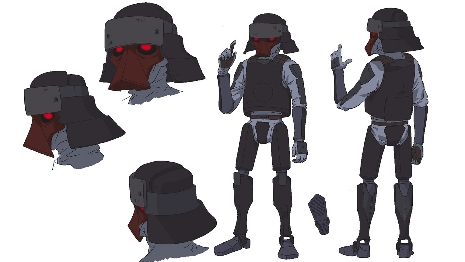 Jedi Hunter subordinate concept art by Naoyoshi Shiotani.