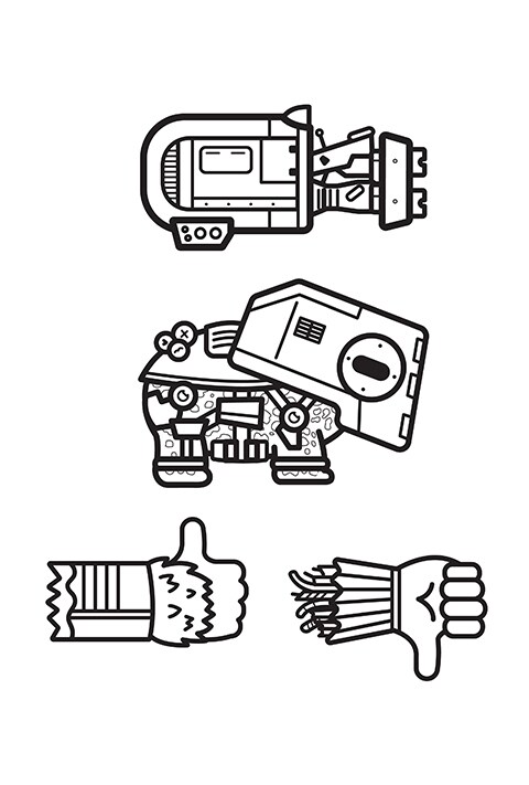 Star wars characters as emojis colouring sheet