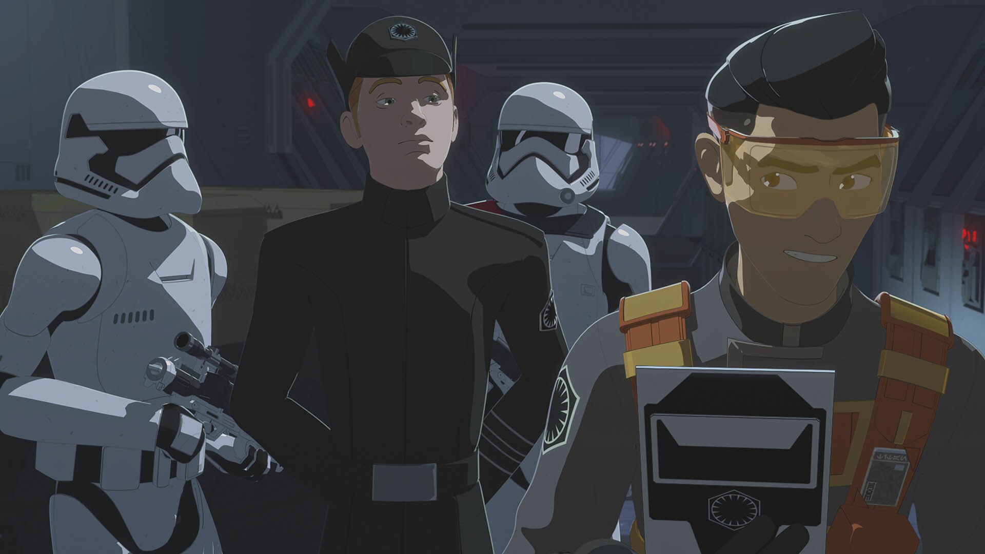 Kaz and Neeku make their way upstairs...but stormtroopers stop Kaz and order him to escort Genera...