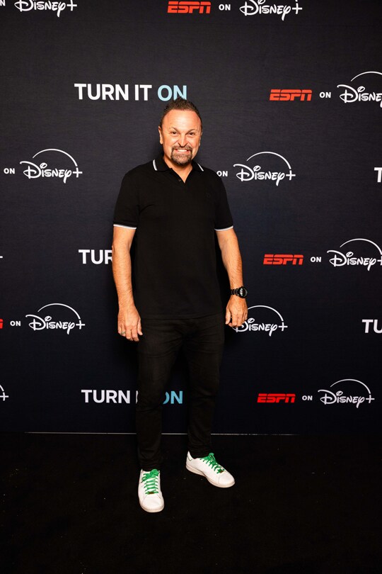 Steven Bradbury at the ESPN on Disney+ launch event in Sydney, Australia.