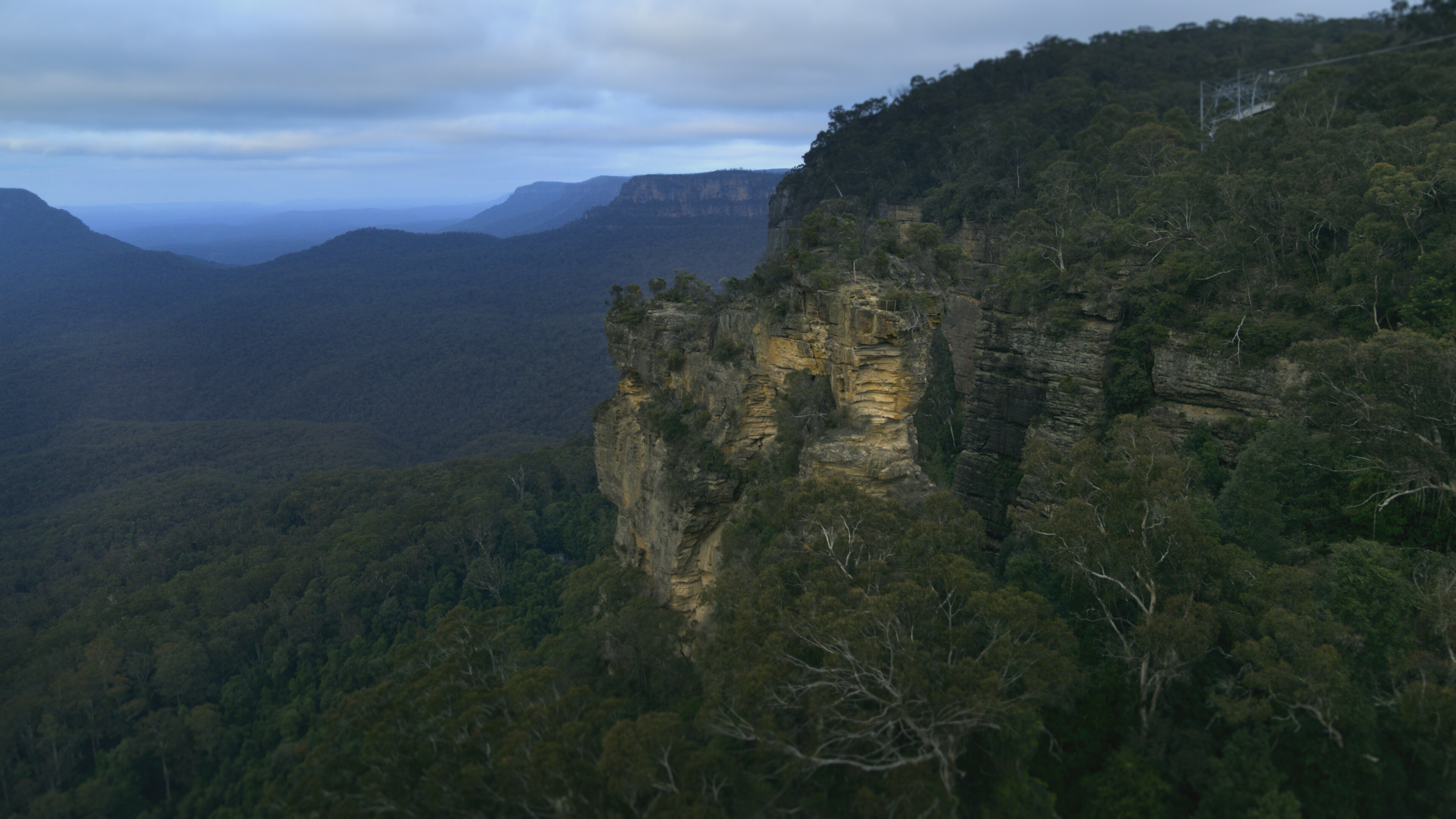 An aerial view of  the Blue Mountains. (National Geographic for Disney+)