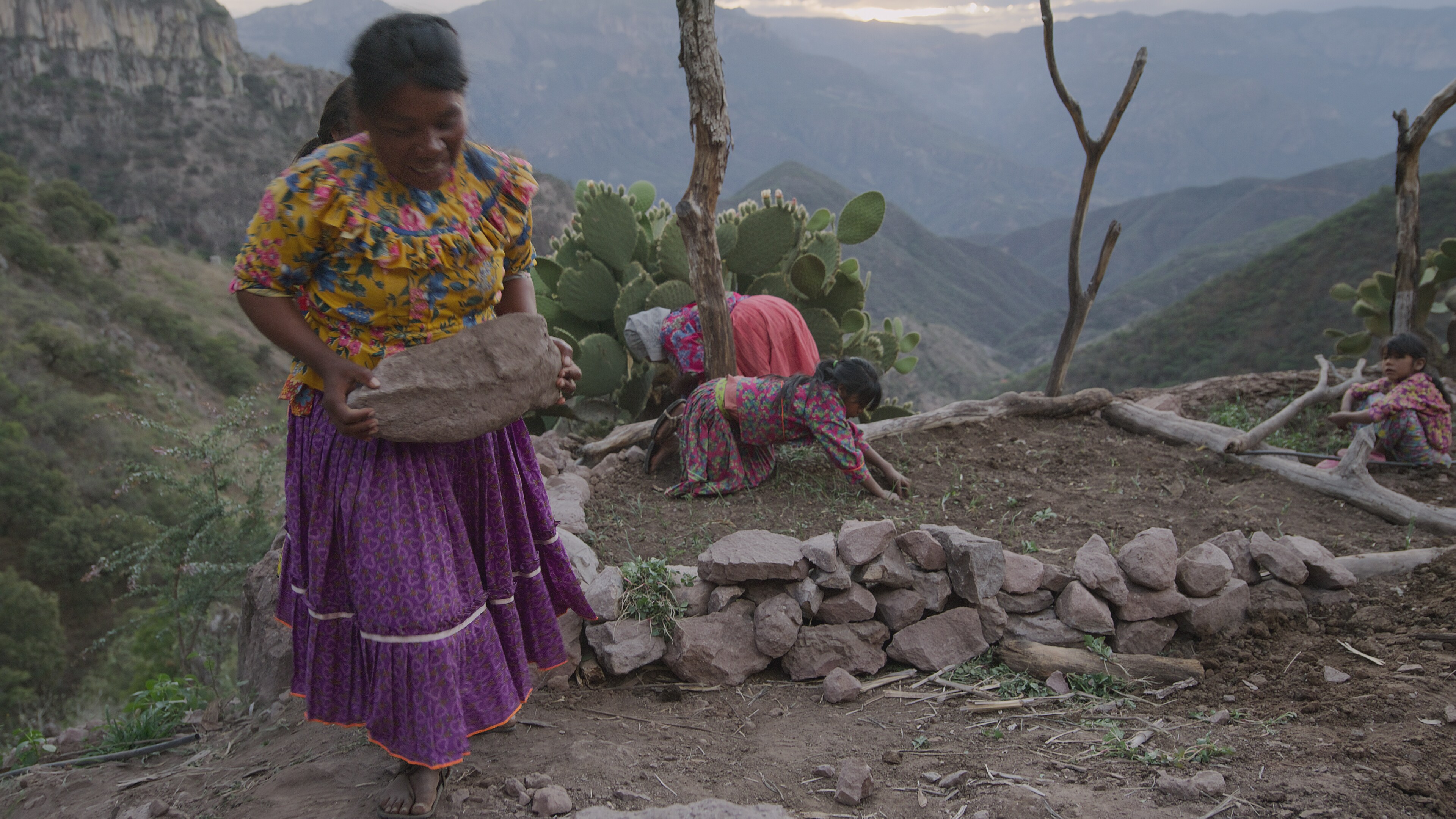 Raramuri women work. (National Geographic for Disney+)