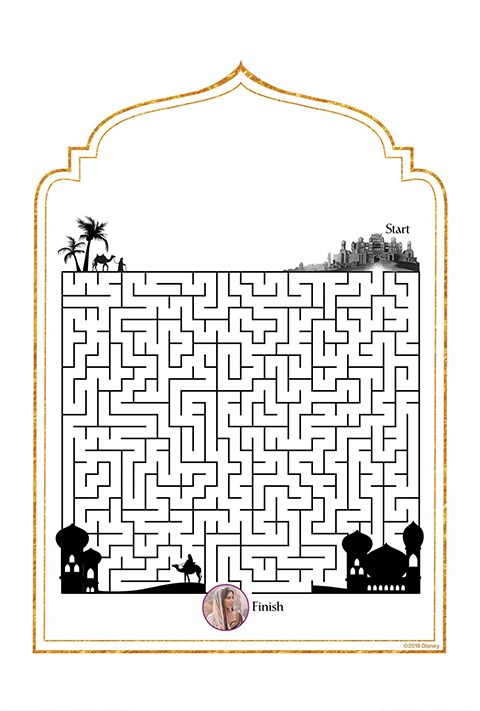 An Aladdin themed maze