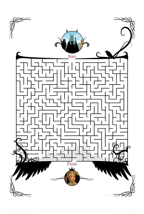 A Maleficent themed maze