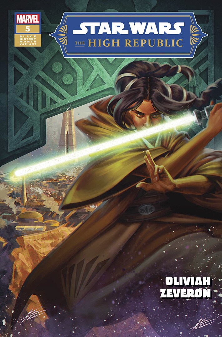 STAR WARS: THE HIGH REPUBLIC #5 BLACK HISTORY MONTH VARIANT COVER BY MATEUS MANHANINI