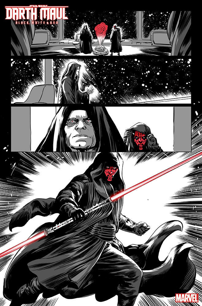 Darth Maul – Black, White & Red #1 preview page