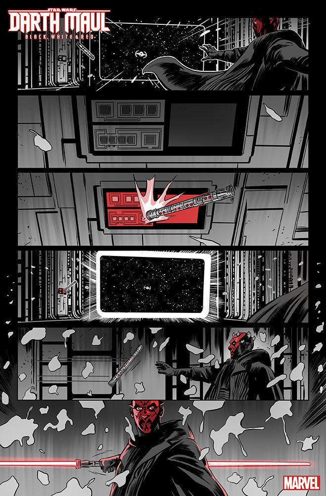 Darth Maul – Black, White & Red #1 preview page