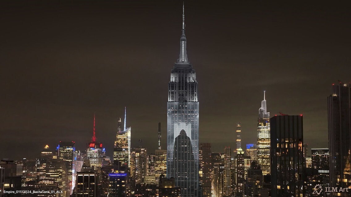 A thumbnail image of Star Wars taking over the Empire State Building in New York City.