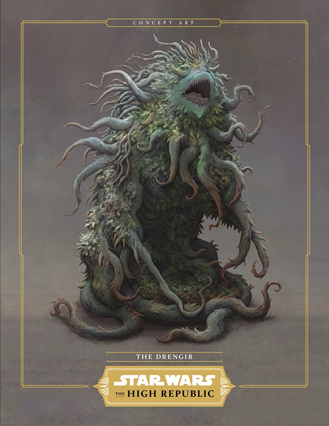 Official Star Wars: The High Republic concept illustration of the Drengir. Represents the species; it does not specifically depict their capture in 2500 BBY.