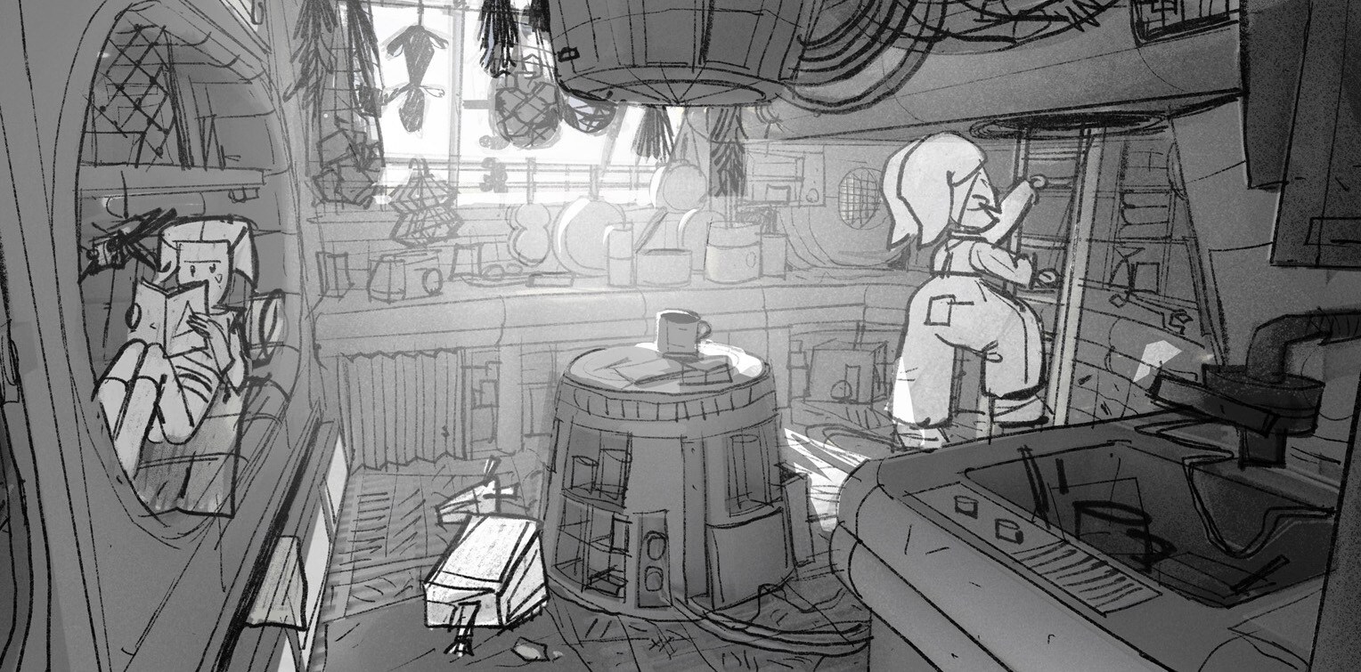 Anni's bunk concept art by Aurelian Predal and Andy Janes