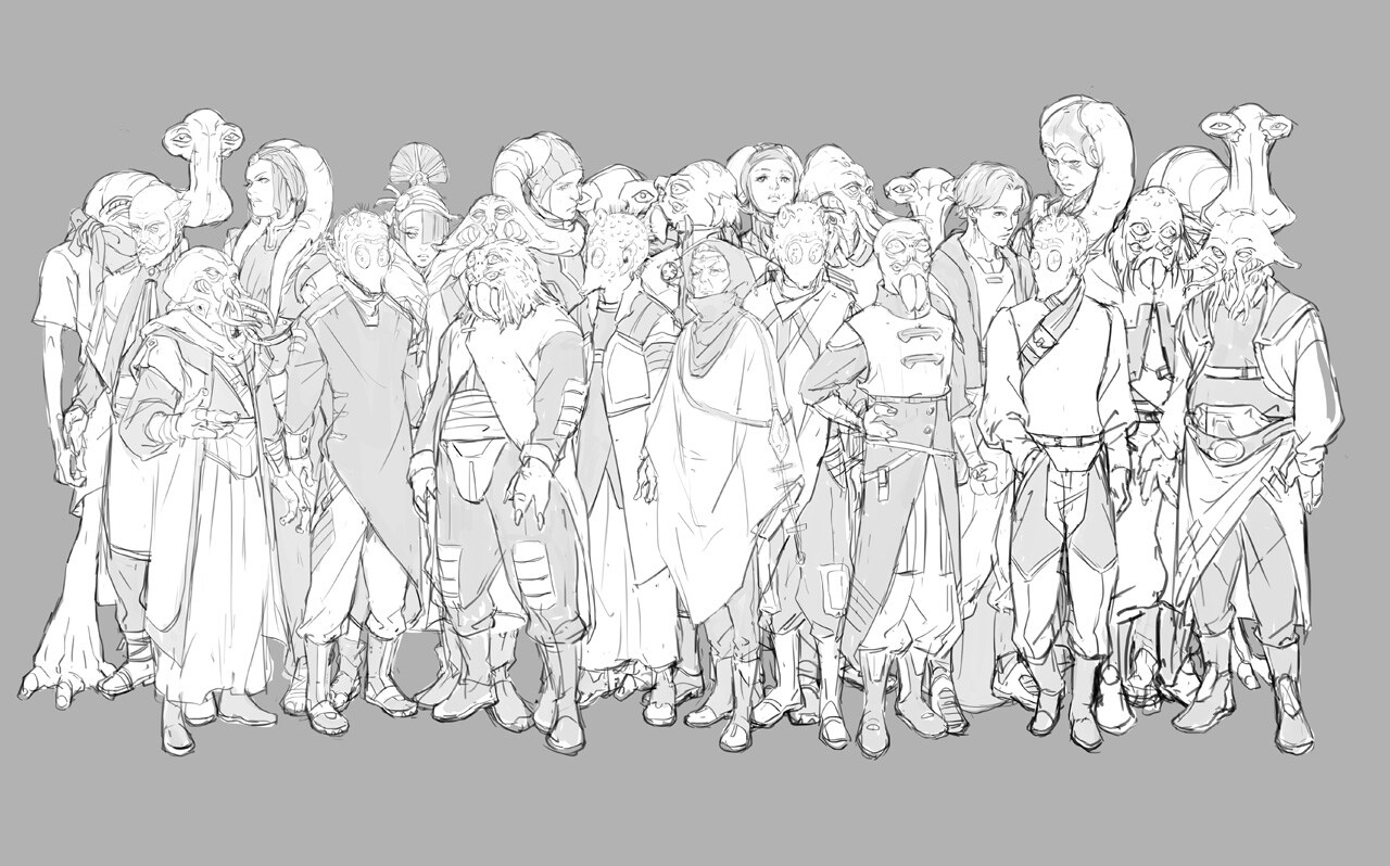 Concept art of the citizens from "The Pit"