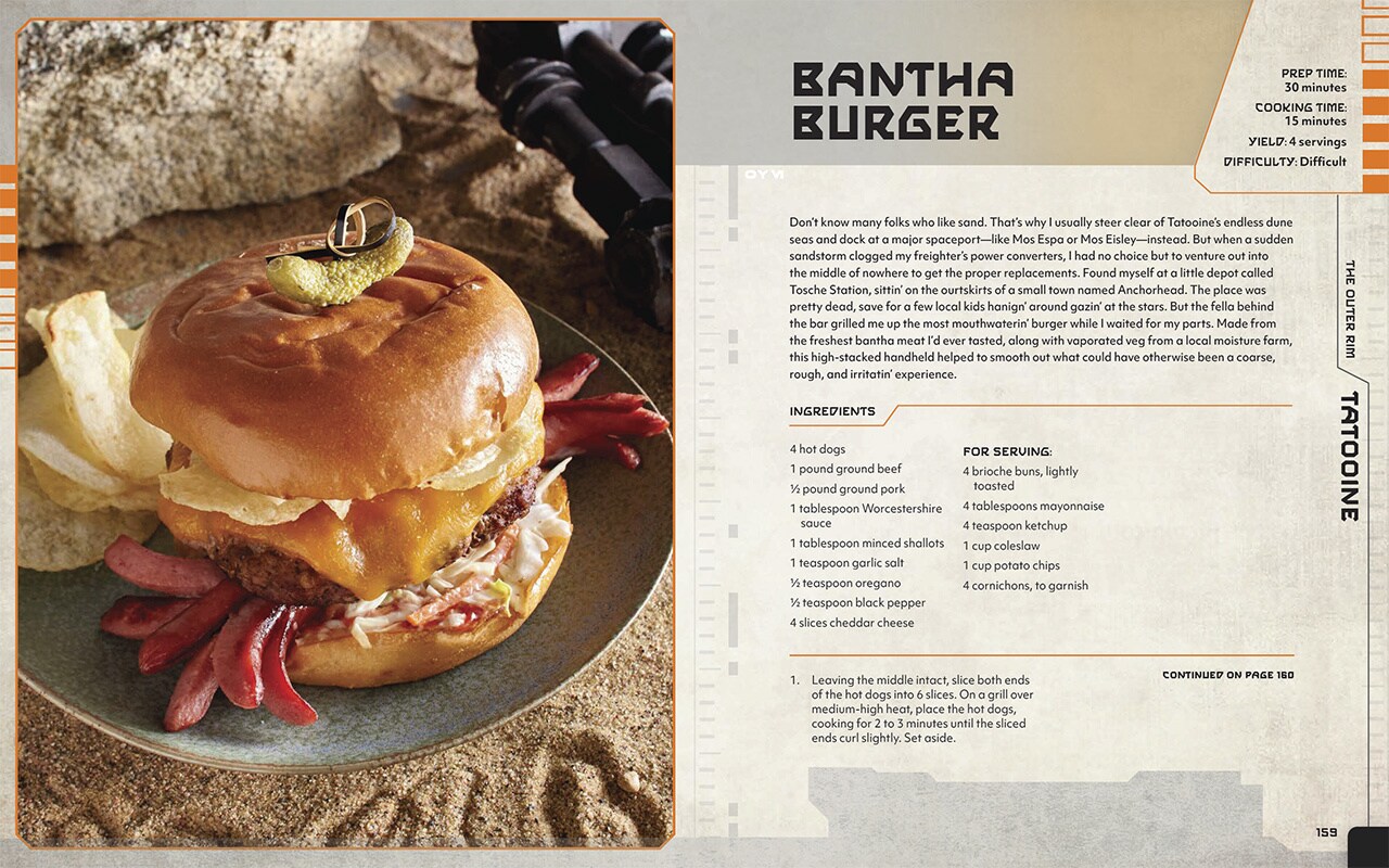 Star Wars: The Ultimate Cookbook Bantha Burger Recipe 