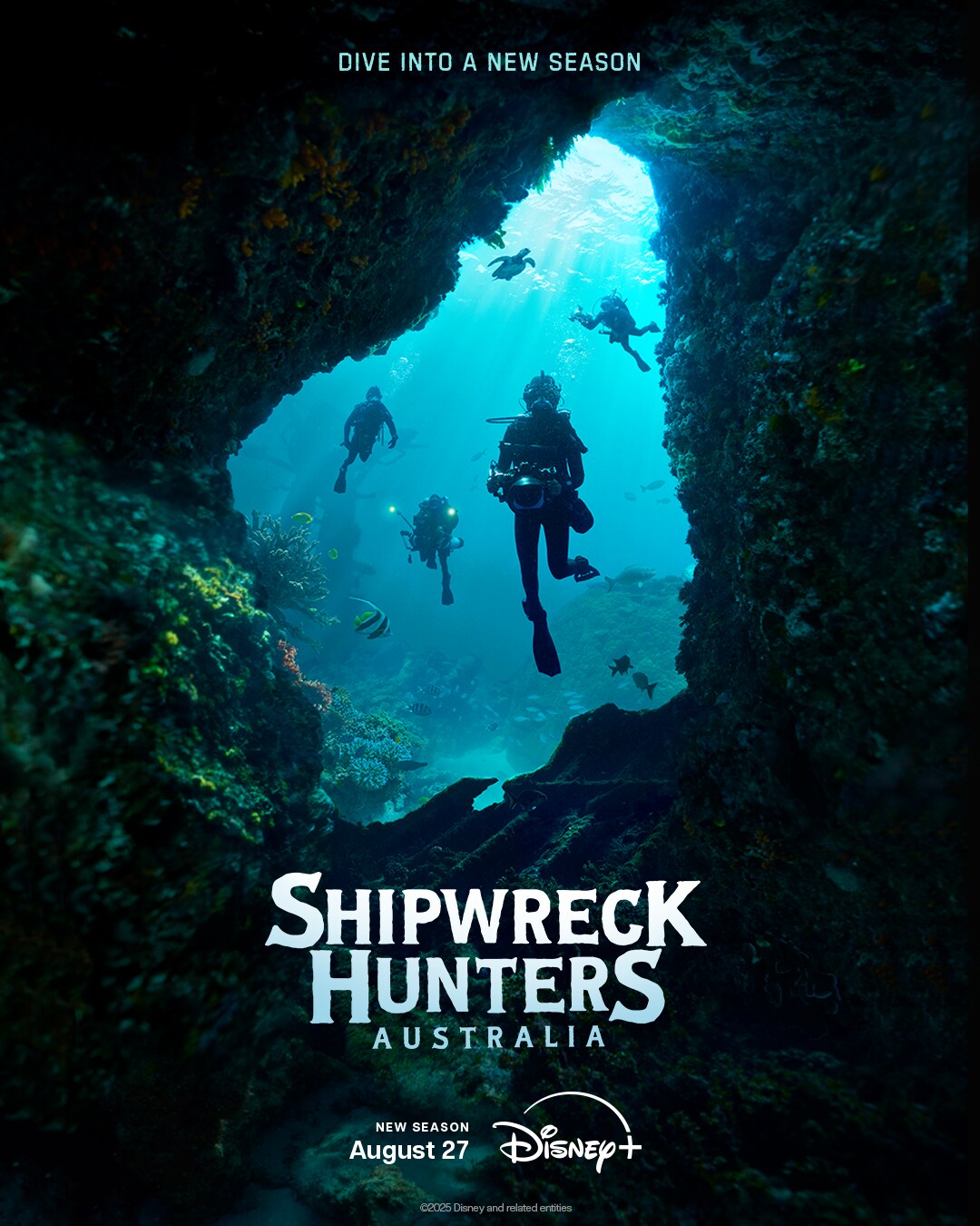 The official poster for Shipwreck Hunters Season 2 coming to Disney+ Australia & New Zealand on 27 August.