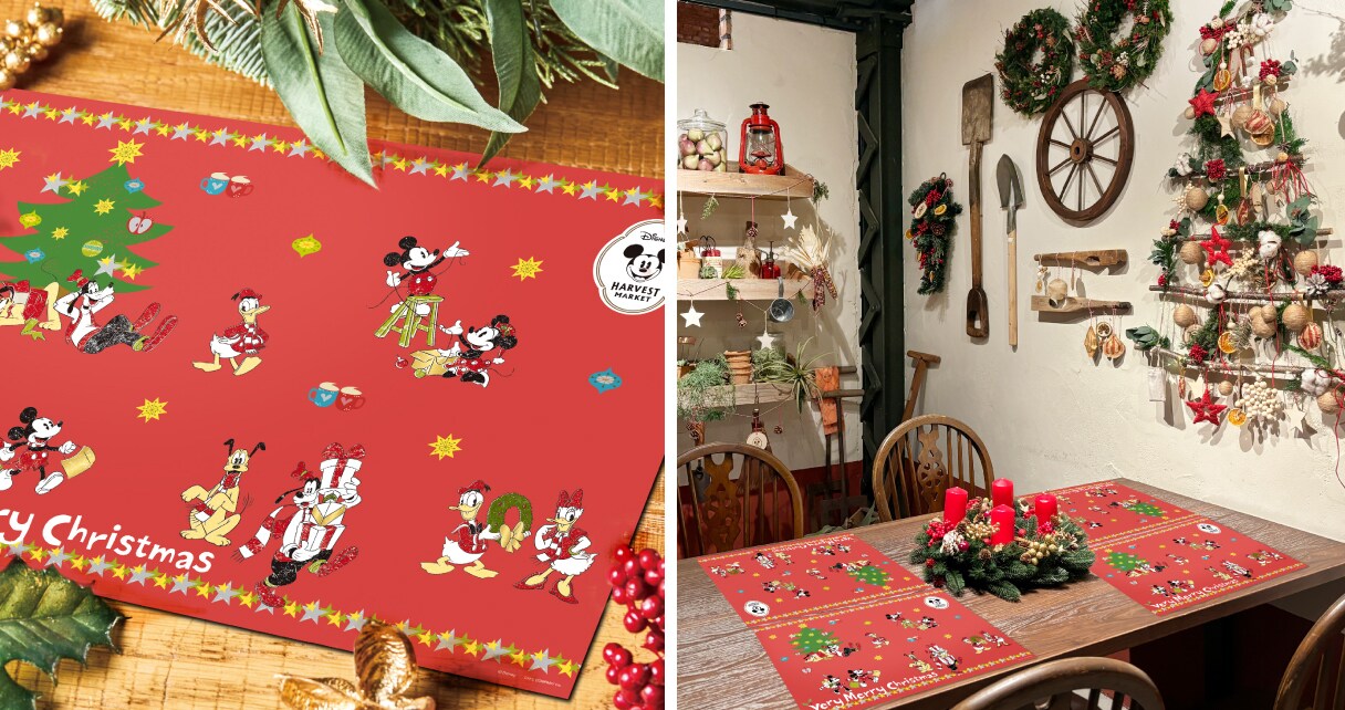 クリスマスデザインのランチョンマット