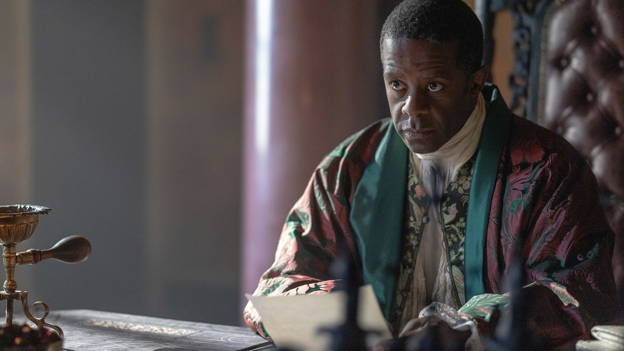 Adrian Lester as Robert Hennessey, Earl of Poynton in Disney's RENEGADE NELL, Season 1, exclusively on Disney+. Photo by Rekha Garton. © 2024 Disney Enterprises, Inc. All Rights Reserved.
