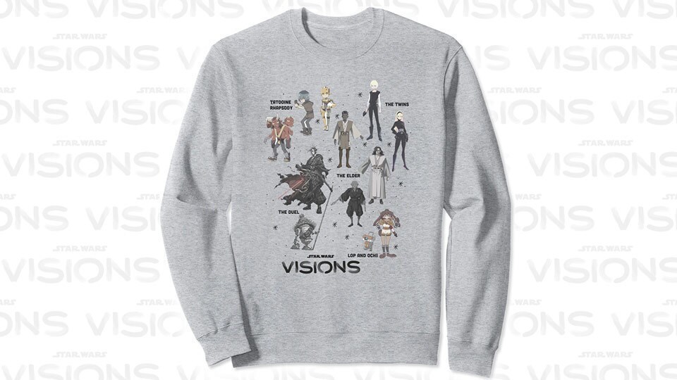 Star Wars Visions Textbook Character Poster Sweatshirt