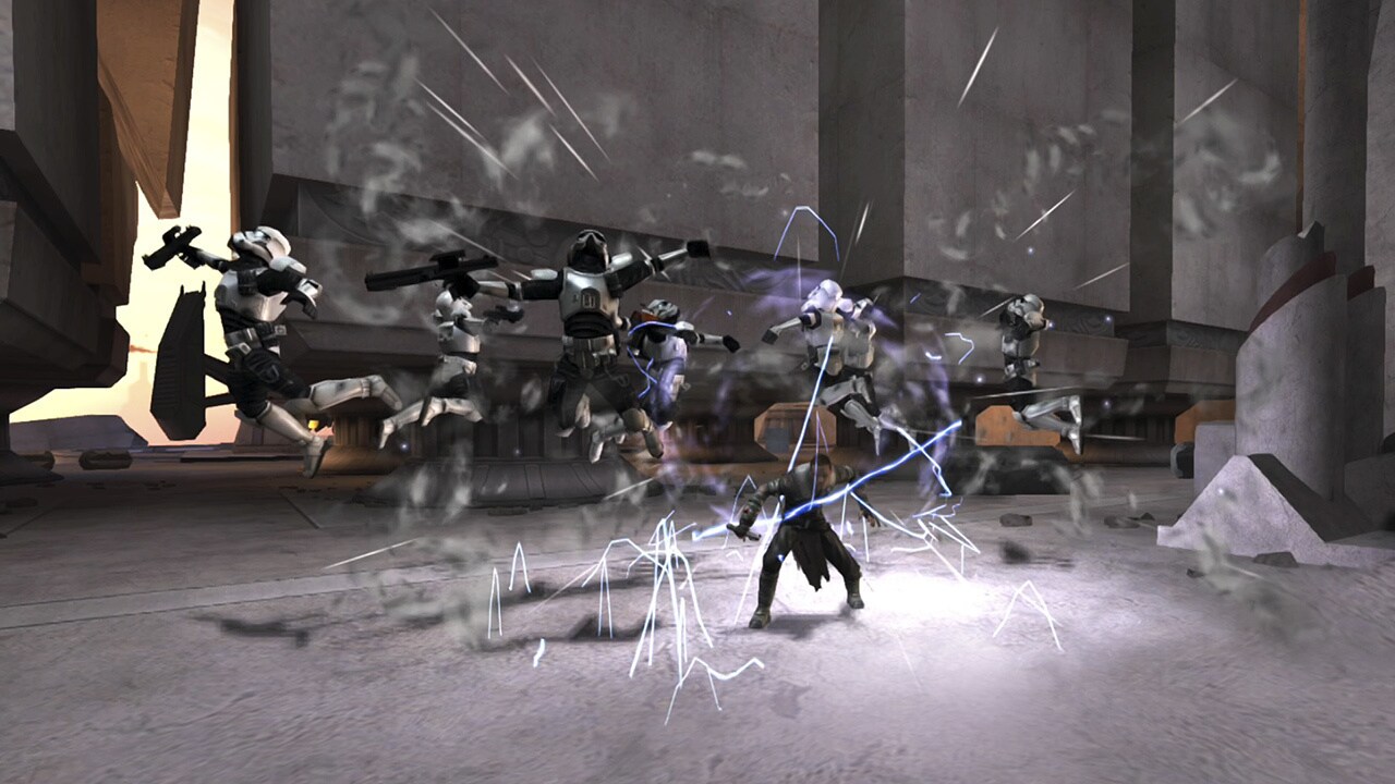 A duel with stormtroopers in The Force Unleashed