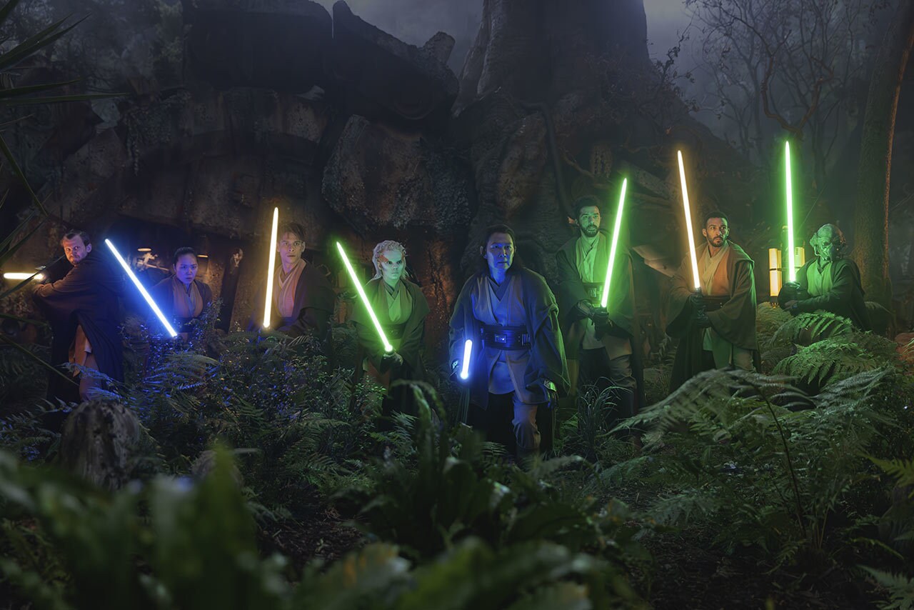 The Jedi ignite their lightsabers