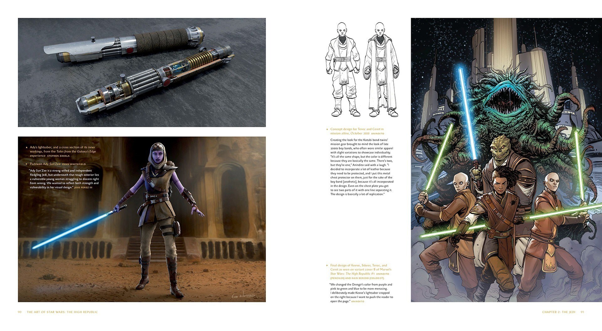 The Art of Star Wars: The High Republic page 90 and 91