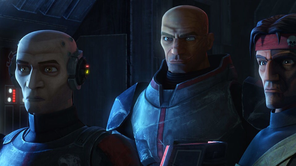 Aboard the Marauder, Echo deduces that Cad Bane is the bounty hunter who took Omega. When Wrecker...