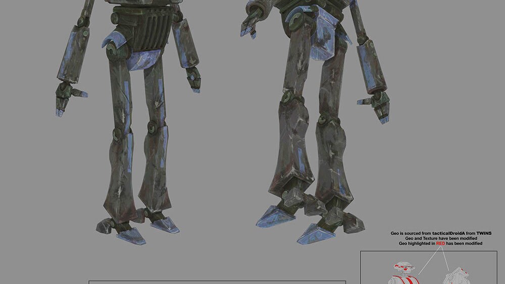 T Series tactical droid concept art by Stev Carey