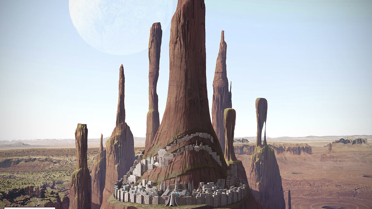 Ryloth capitol building concept art by Chris Madden