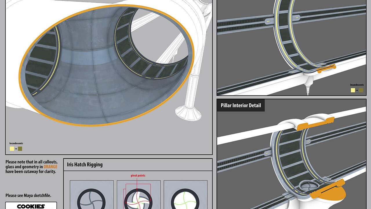Kamino tube system interior concept art by Colas Gauthier