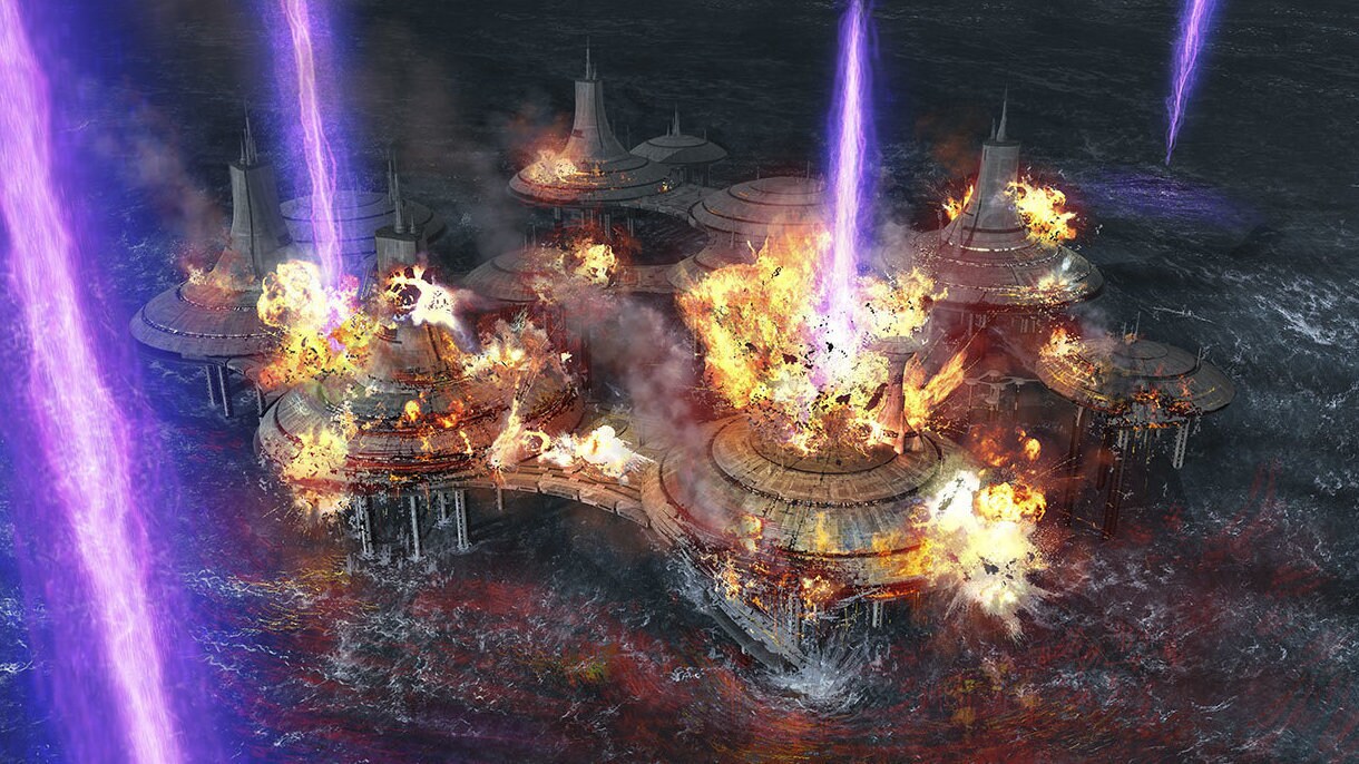 Kamino facility exterior damage concept art Jason Pichon