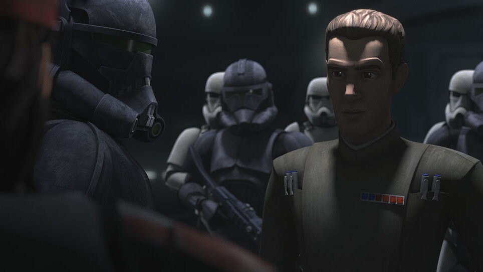 Crosshair and Hunter arrive at Kamino, where they're greeted by Admiral Rampart. Once they're dis...