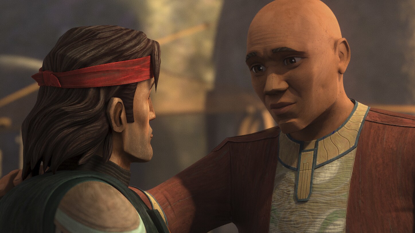 Hunter speaks with Shep. Most of the villagers are refugees looking for safe haven, Shep explains...