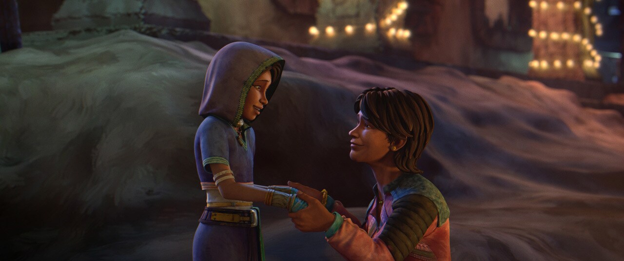 Rugal is ready to welcome Rani into her underground hideaway, where she trains other young Jedi.