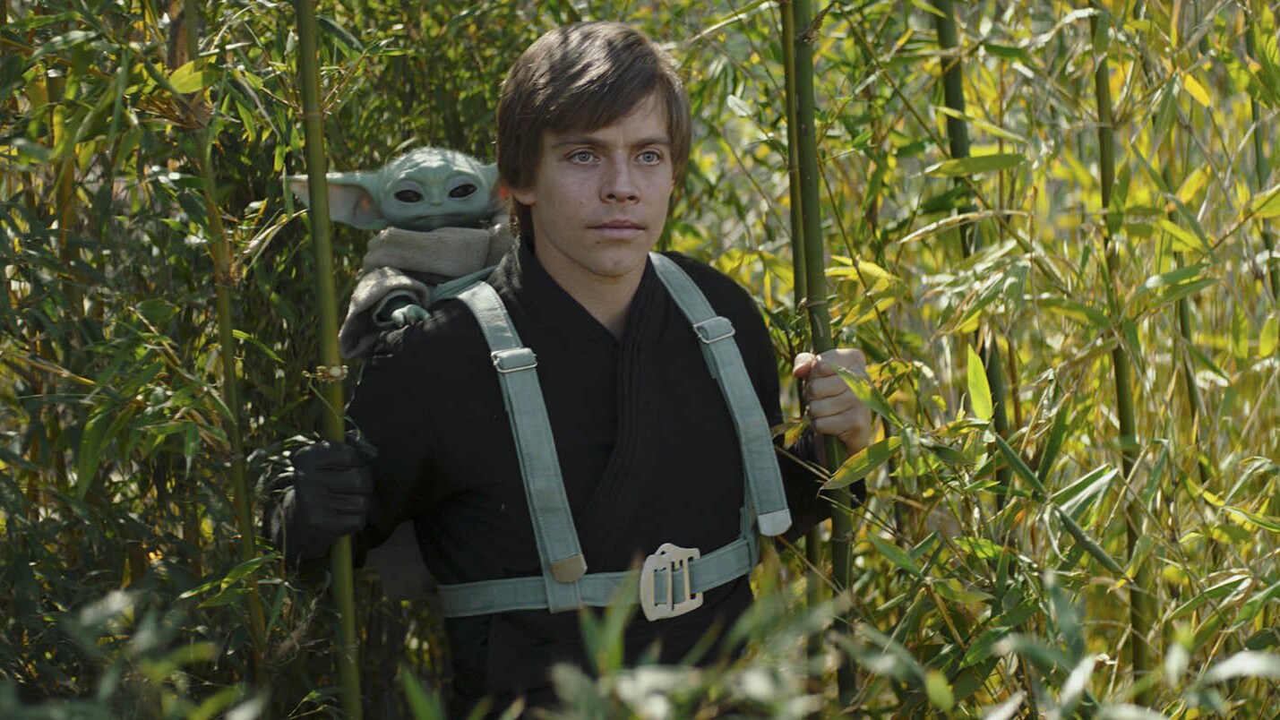 Elsewhere, Luke Skywalker trains Grogu in the ways of the Force. He helps Grogu remember the past...