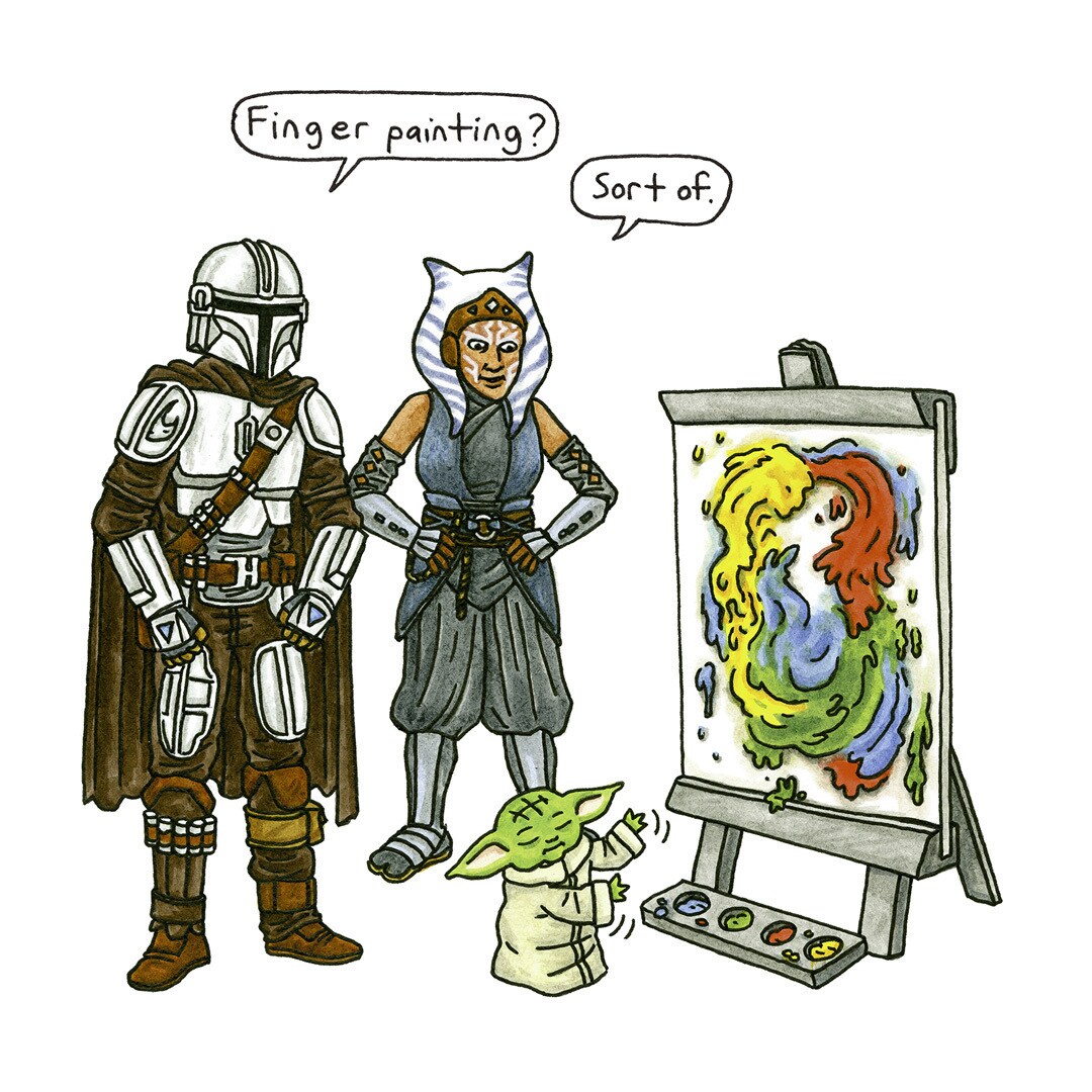 The Mandalorian and Child — Force painting interior