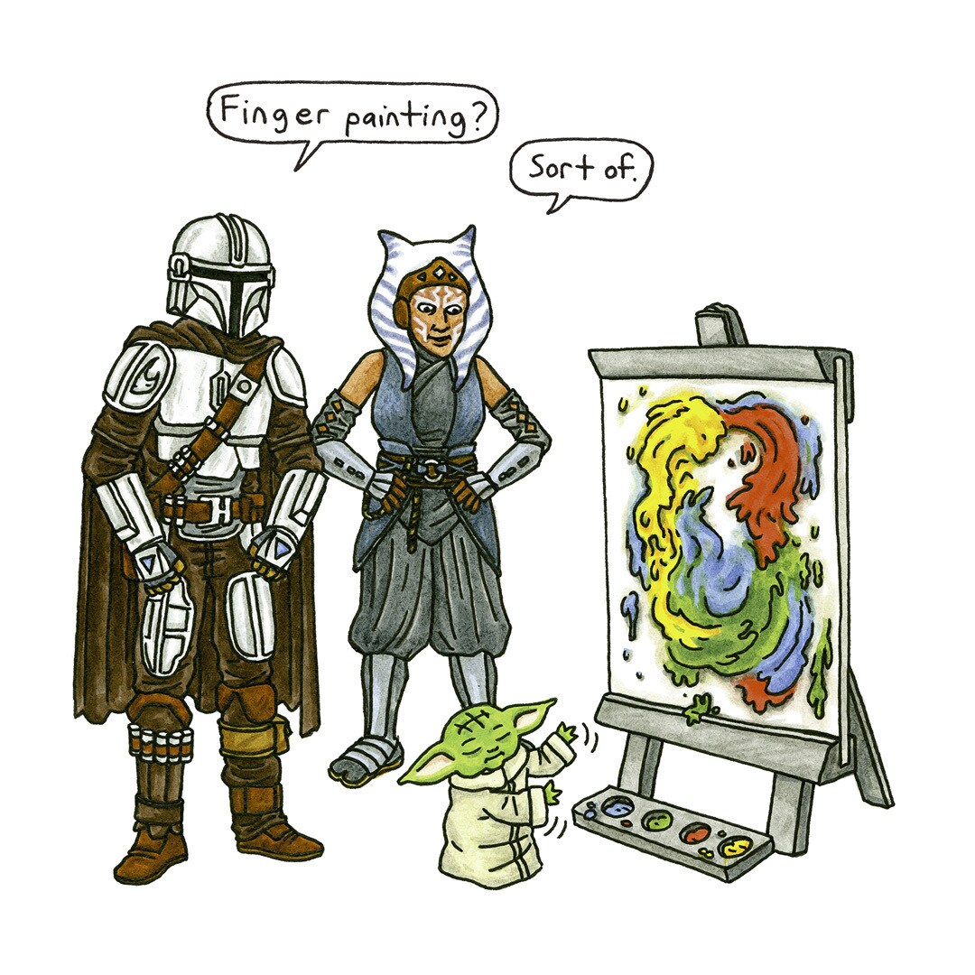 The Mandalorian and Child — Force painting interior