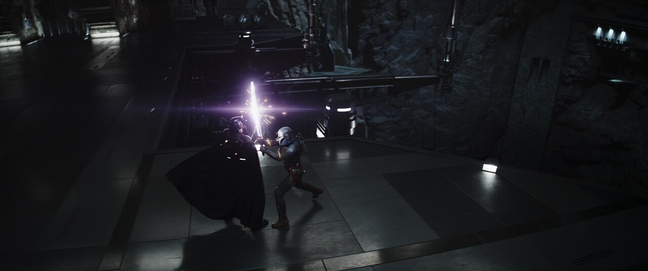 Bo-Katan fights Moff Gideon