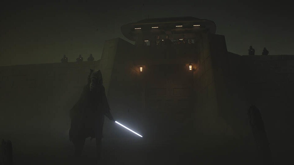 The Jedi approaches the city gate. There, the ruthless Magistrate, Morgan Elsbeth, waits; the Jed...